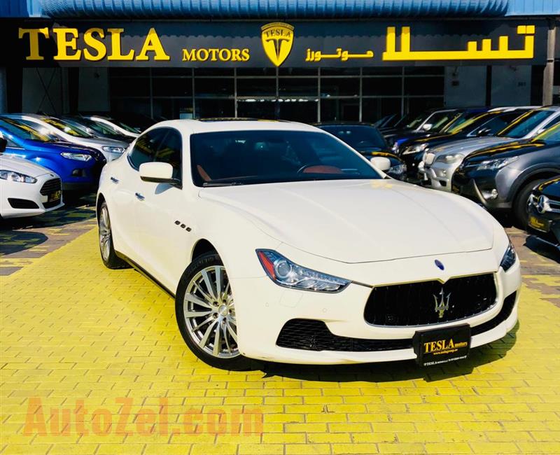 Ghibli///V6///2014///GCC///AL TAYER WARRANTY UNLIMITED KM!///F/S/H///WOW! ONLY 1,541 DHS MONTHLY///