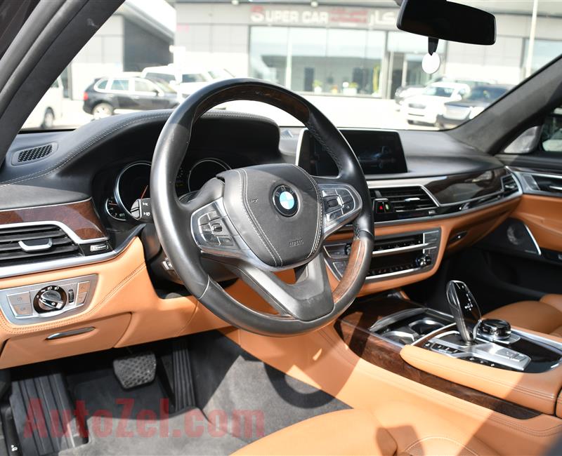 BMW 750 LI MODEL 2016 - BROWN - 50000 KM - V8 - GCC 