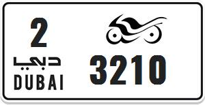 Dubai MotorCycle Number
